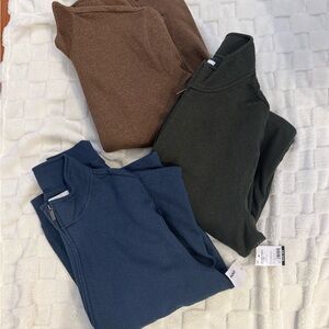 Men’s fleece full zip sweaters - 3 pairs - size XXL